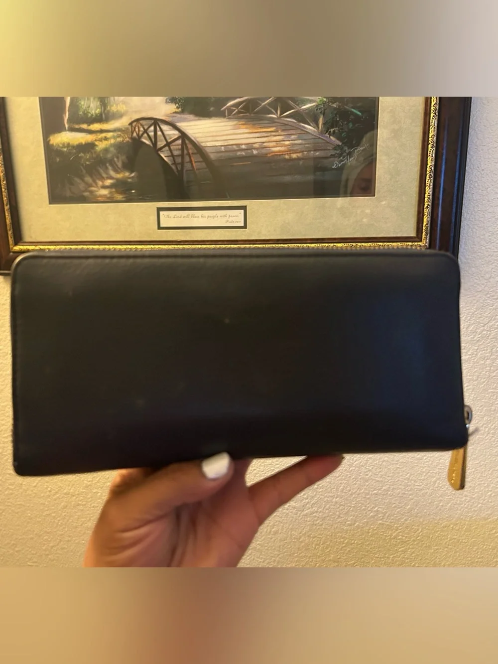 Michael Kors Black Leather Men's Wallet with Gold Logo